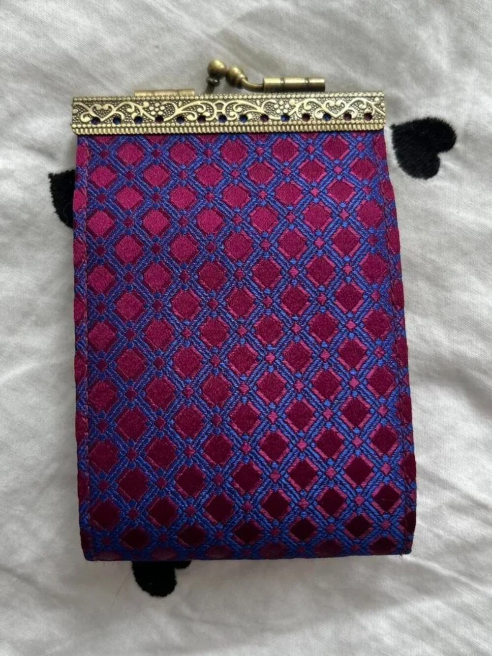New Cathayana Purple and Red Cardholder Wallet